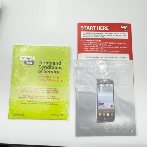 Samsung Galaxy Core Prime Straight Talk w/ Charger, Manual, Battery & More NIB - Picture 6 of 16
